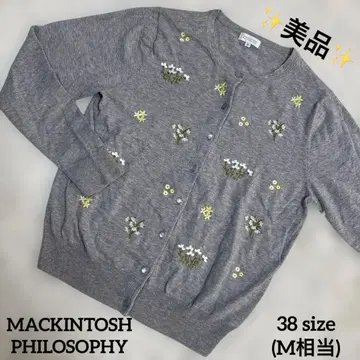 새상품급 MACKINTOSH PHILOSOPHY 가디건 꽃무늬 자수
