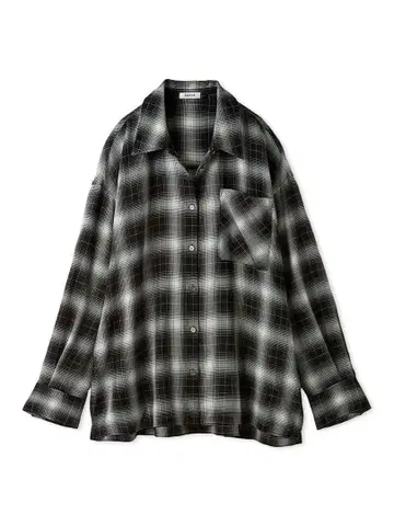 미사용 택 포함 하자품 FRAY I.D 2way 옴브레 체크 셔츠