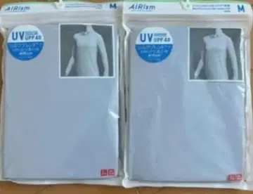 에어리즘 uv컷 크루넥 t 긴팔 m 유니클로 UNIQLO 블루