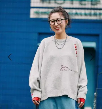 니코앤드 [be with M] 미사요 배색 돌 풀오버 아이보리