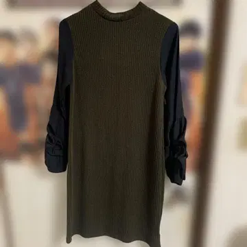 리브 올리브색 원피스 F 사이즈