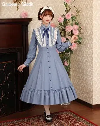 정가 이하 이노센트 월드 장미 레이스 프릴 원피스