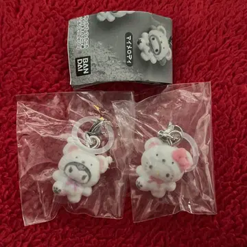 산리오 메지루시 액세서리 폭신폭신 스노우 헬로키티 쿠로미