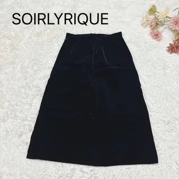 s.2146 [ 도쿄 소와르 ] 벨로아 롱 스커트 지퍼 네이비