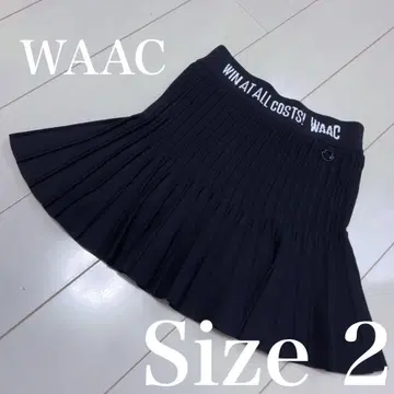 WAAC [ 미사용품 ] 블랙 플리츠 스커트 Size 2 골프웨어