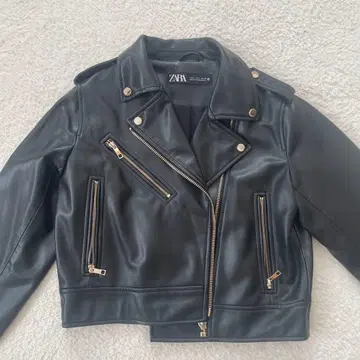 [ 새상품급 ] ZARA 블랙 가죽 라이더 자켓 블랙