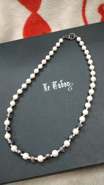 letabou 루탭 펄 스컬 목걸이