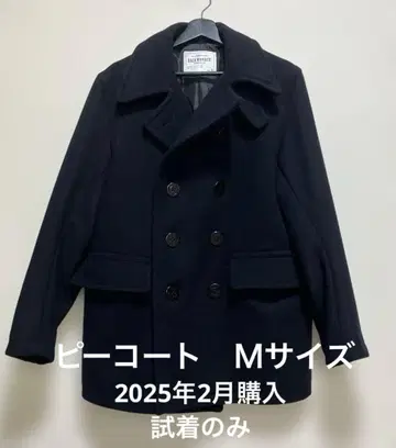 새상품급 남성용 피 코트 네이비 백넘버 Right-on