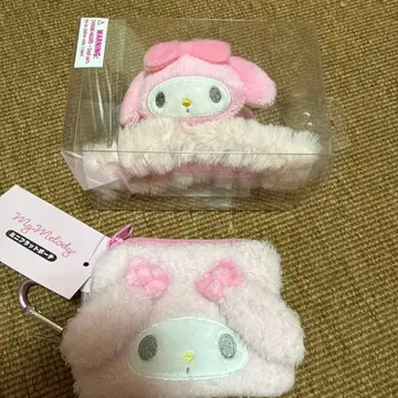 마이멜로디 귀 포함 파우치 케이스 포함 헤어 클립