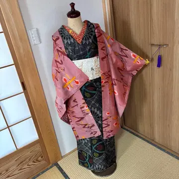 잎 무늬와 톱니 모양(^^) 명선 긴 겉옷