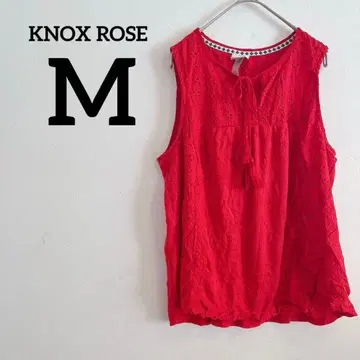 KNOX ROSE [ M ] 레드 슬리브리스 튜닉