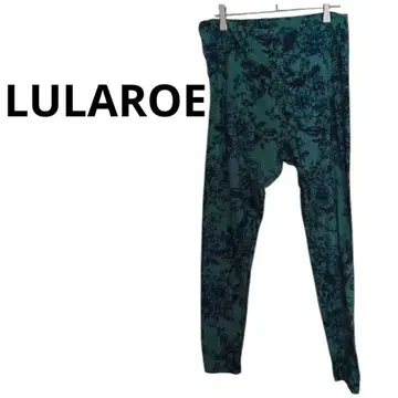 LULAROE 플라워 패턴 스패츠 그린 레깅스 요가