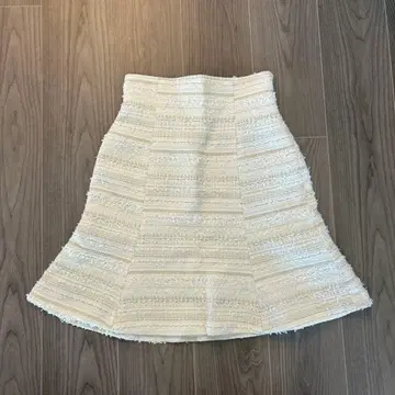 And Couture 트위드 스커트 미니 화이트