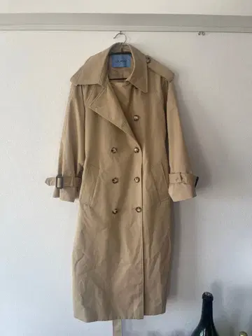 ok.soon 옥순 베이지 더블 브레스트 트렌치코트
