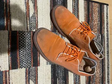 REGAL 오렌지 스웨이드 캐주얼 슈즈 가죽 신발