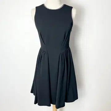 새상품급 SNIDEL 스나이델 백리본 민소매 원피스 블랙 0/S