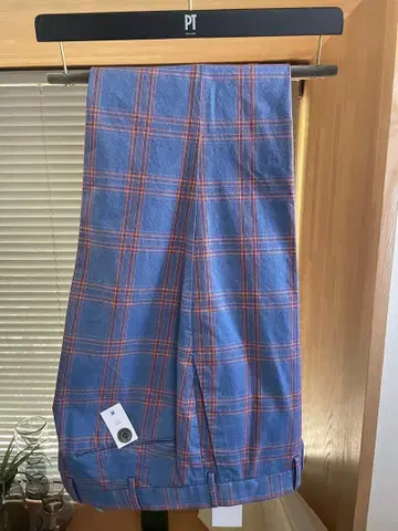 [ 택 포함 미사용품 ] PT 토리노 체크 팬츠 50