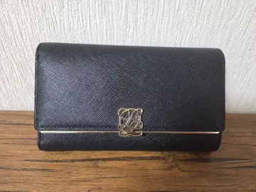 LOUIS QUATORZE 여성용 블랙 3단 폴더형 지갑