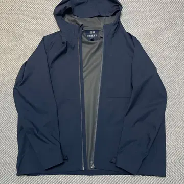 UNIQLO 블록 테크 후드티 XXL 네이비