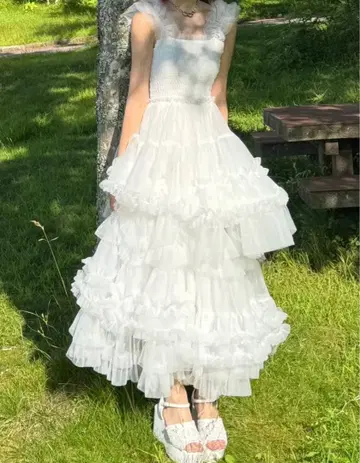 treaturself Ballerina tulle dress white