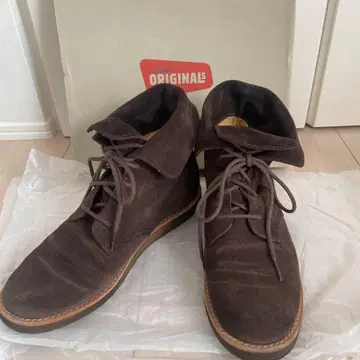 ORIGINALS 브라운 스웨이드 하이컷 부츠 데저트 부츠