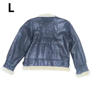 보스점 BOSS 가죽 자켓 B-3 무스탕 자켓 블랙 L 소가죽