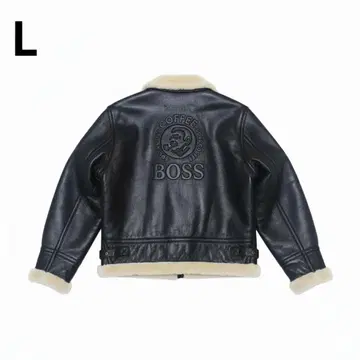보스점 BOSS 가죽 자켓 B-3 무스탕 자켓 블랙 L 소가죽