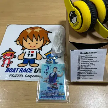 보트 레이스 비와코 오리지널 헤드폰과 타월과 아크릴 키링 세트