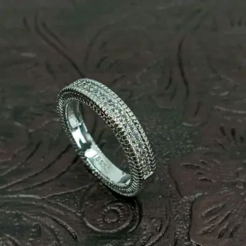 빈티지 실버 지르코니아 심플 레트로 반지 13호