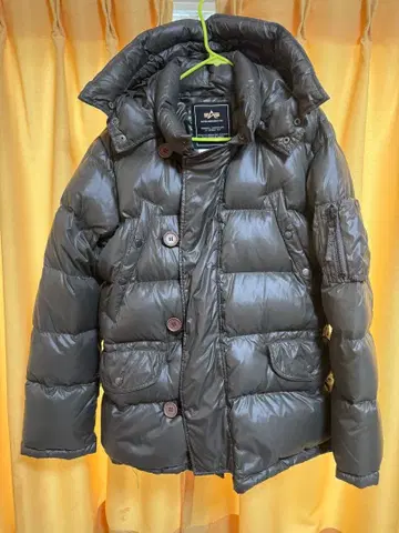 알파인더스트리 후드 다운 자켓