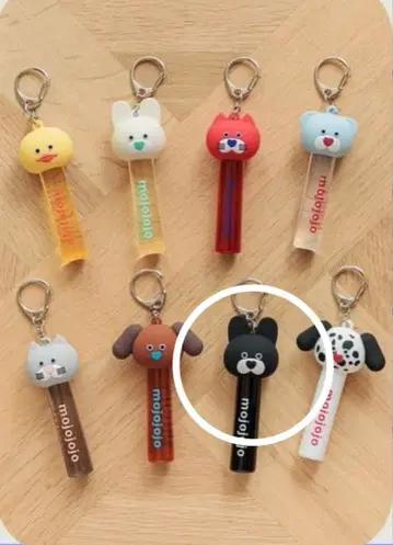 키링 블랙 토끼 mojojojo 립캡 롤리스