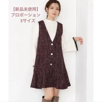 [ 미사용 새상품 ] 라메 단추 트위드 미니 점프 스커트 S 사이즈