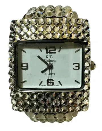 K.T.Fashion 스와로브스키 뱅글 손목시계 실버