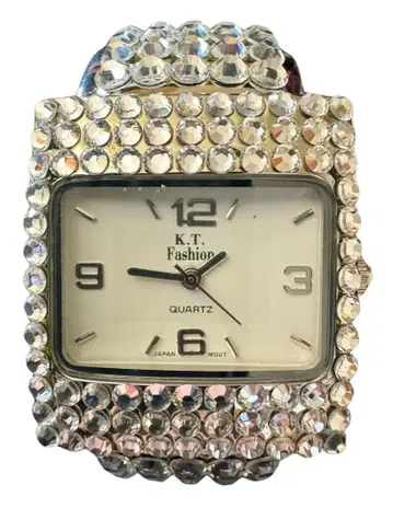 K.T.Fashion 스와로브스키 뱅글 손목시계 실버