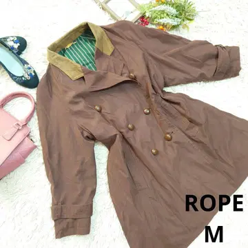 일본제 ROPE 트렌치코트 (M) 브라운/황토색/바이컬러
