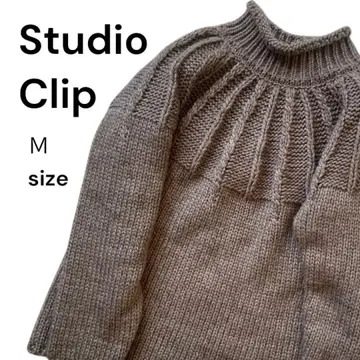 studioCLIP 모카 긴팔 스웨터 M 사이즈 새상품급 스튜디오 클립