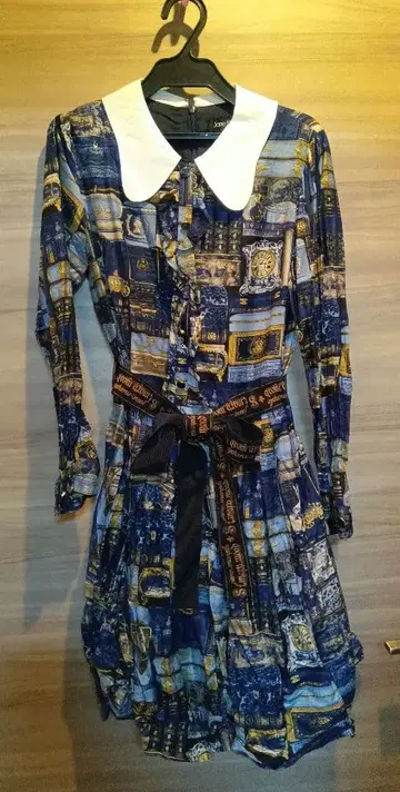 제인 마플 british bookshelf 원피스 블루