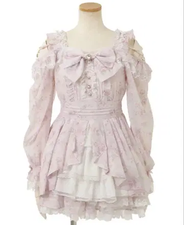 LIZLISA 리즈리사 로즈리본 쉬폰 셋업 원피스 핑크