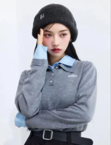 eimy istoire 더블 칼라 디자인 니트