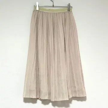 n0852 [ 그린라벨 릴랙싱 ] 플리츠 스커트 F 베이지