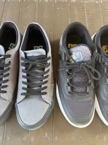 DC 스니커즈 그레이 블랙 묶음 판매 27cm