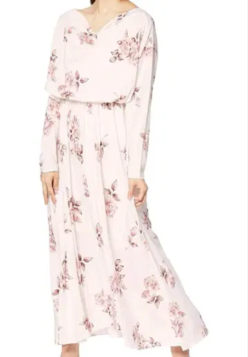 GELATO PIQUE 빈티지 로즈 패턴 맥시 드레스