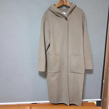 Aute F 후드 부착 울 코트