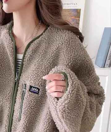 클래식 엘프 2way 노카라 리버서블 파이핑 자켓 모카 M