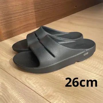 우포스 26cm 남성용 리커버리 샌들 블랙 실내화 실외화