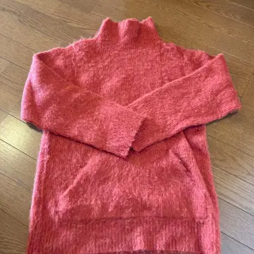 MACPHEE 오렌지 알파카 혼방 니트 S