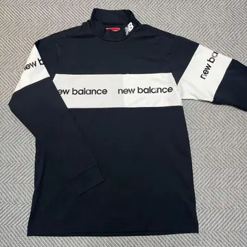 new balance 골프 긴팔 셔츠 사이즈 4 블랙/화이트