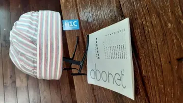 아보넷 홈 핀턱 N 스트라이프 핑크