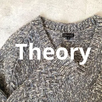 명품 울 캐시미어 믹스 컬러 Theory 띠어리 롱 기장 니트