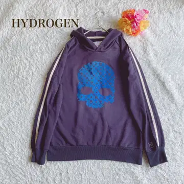 하이드로겐 [M] 스컬 프린트 후드티 캐주얼 스트릿 네이비